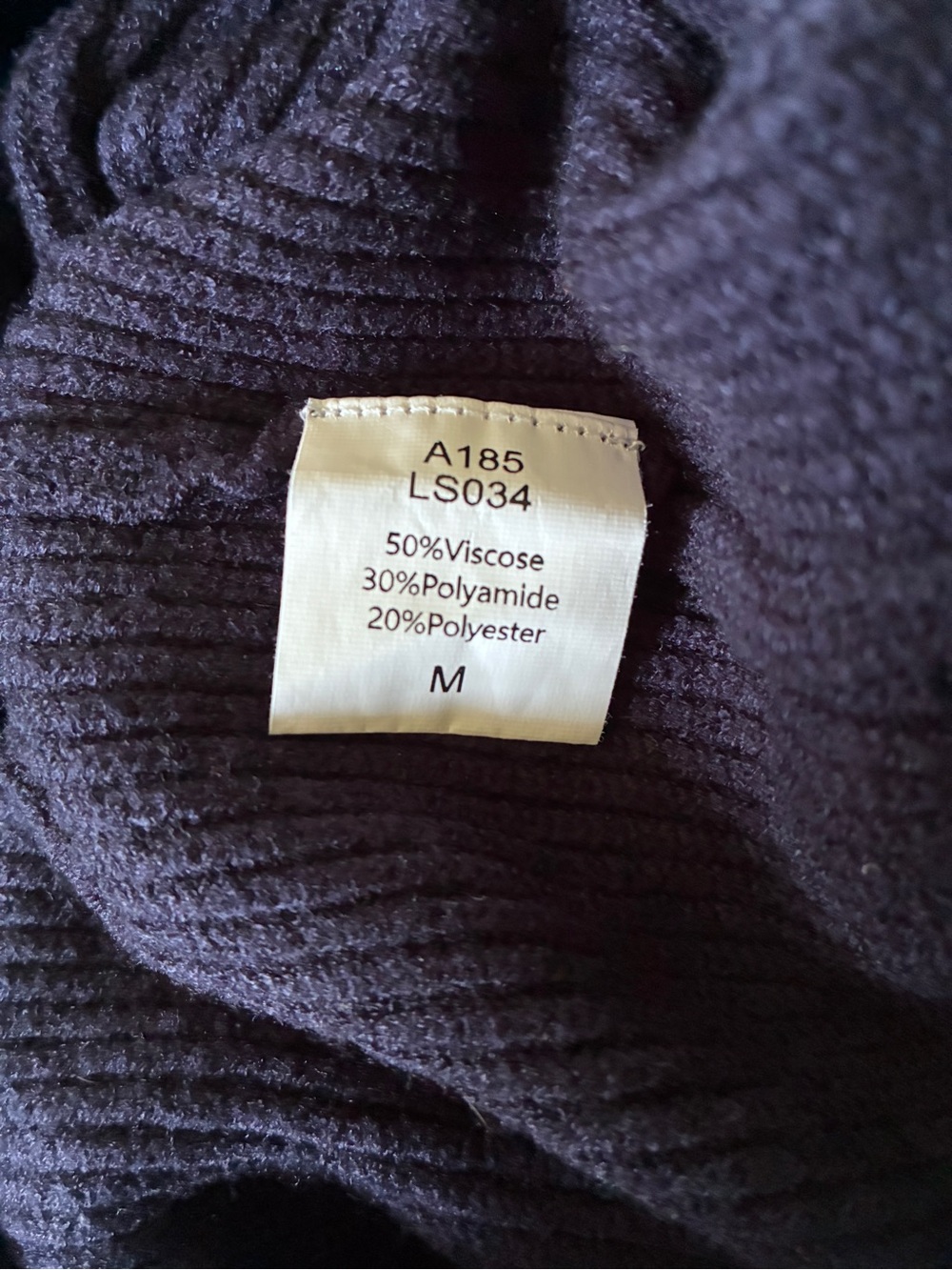 Coastal Grandma Cabincore Minimal Collared V-Neck Knit Sweater in Deep Navy Sz M - Picture 4 of 5